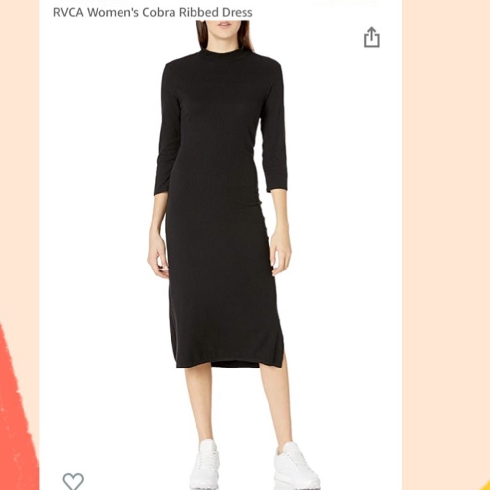RVCA mock neck dress with exposed back
